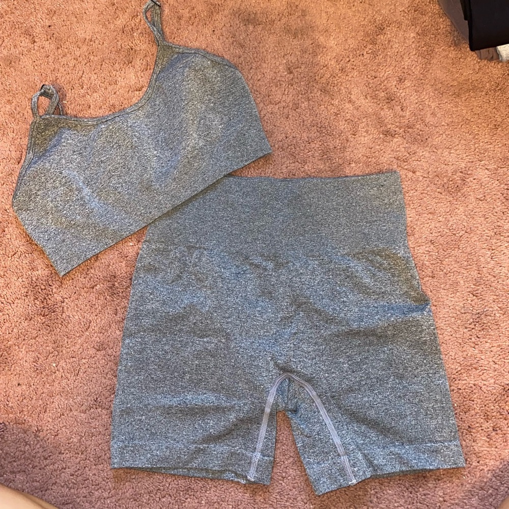 gray activewear set